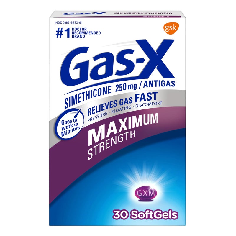 Gas-X Maximum Strength Gas Relief Softgels with Simethicone 250 mg - 30 Count - Image 1